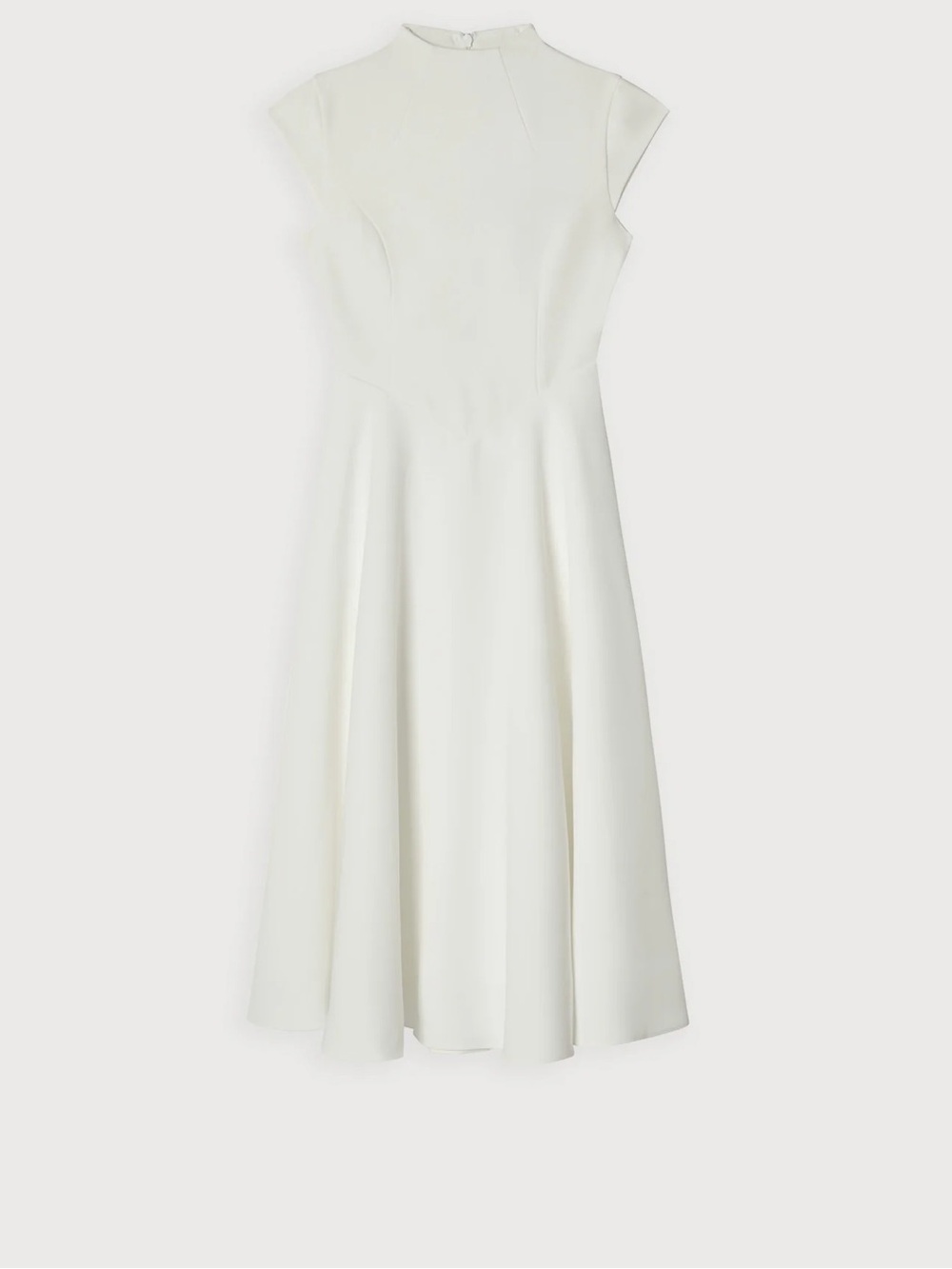 Cap Sleeve Midi Dress in white